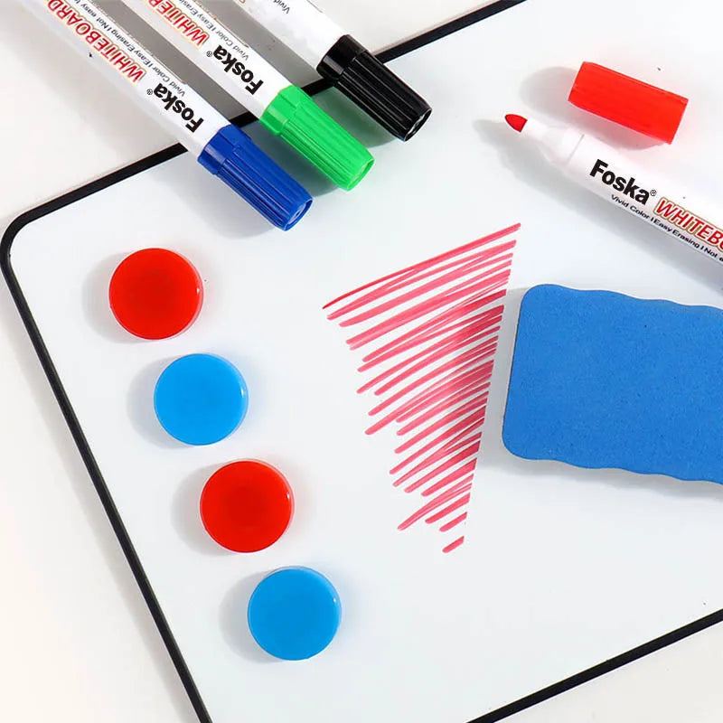 Whiteboard Marker Set of 4 with Eraser and Magnets