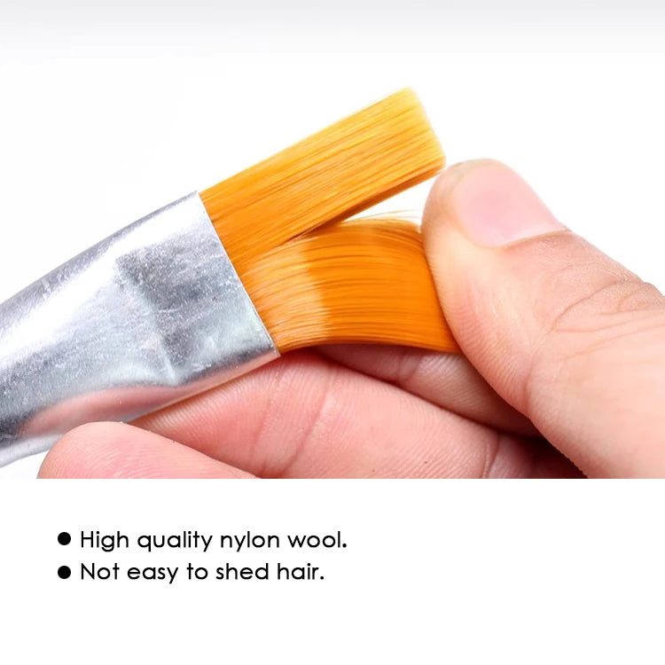 Flat Nylon Artist Paint Brush Set – 5 Pieces