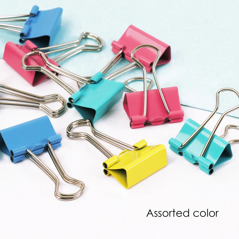 Color Metal Binder Clips 19mm – Pack of 32