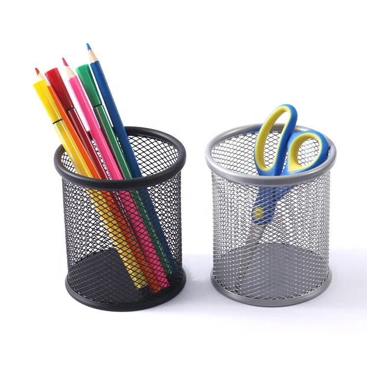 Mesh Metal Pen Holder Cup – Compact
