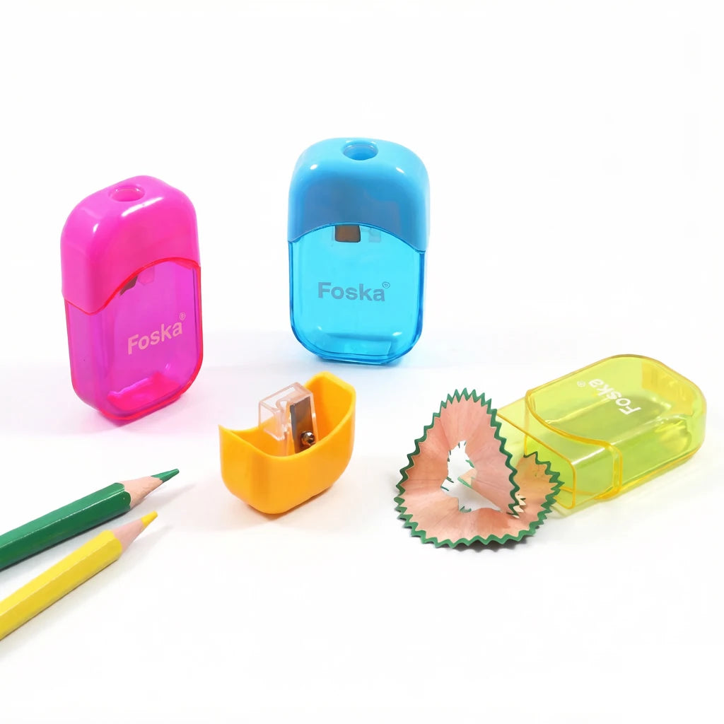 Transparent Pencil Sharpener with Lid