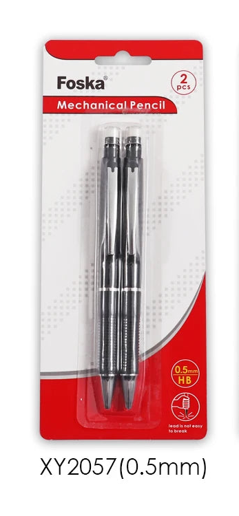 Mechanical Pencil with Eraser and Rubber Grip 0.5mm – Pack of 2