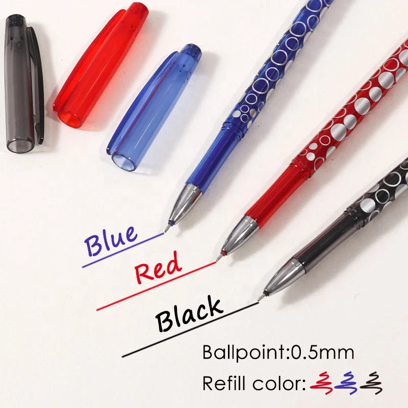Erasable Gel Pens – Pack of 3 in Blue, Black and Red