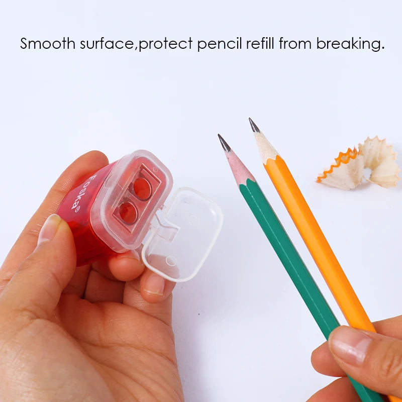 Transparent Double-Hole Pencil Sharpener