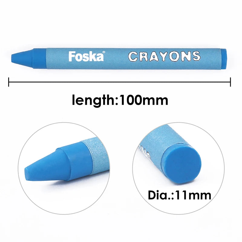 Silky Jumbo Wax Crayons Non-Toxic – Set of 12