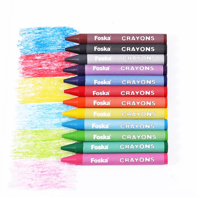 Silky Jumbo Wax Crayons Non-Toxic – Set of 12