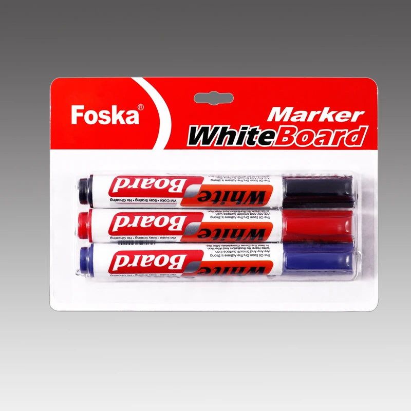 Dry Erase Whiteboard Markers with Smudge-Proof Ink – Pack of 3