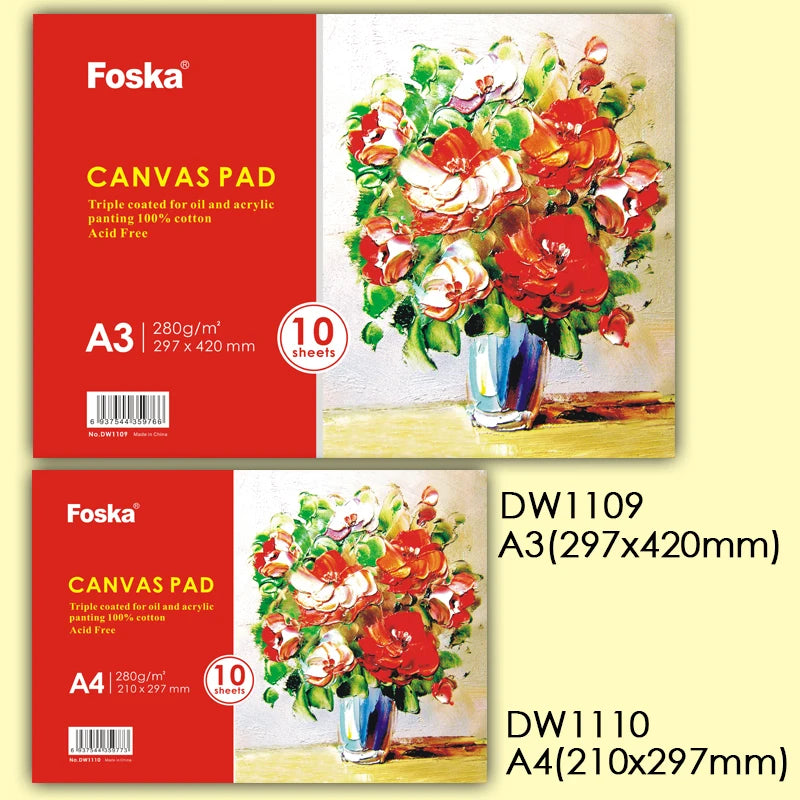 Spiral Canvas Pad 280gsm 10 Sheets