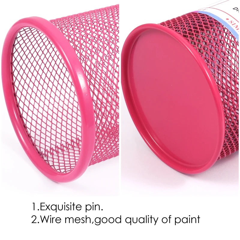 Round Steel Pen Holder Cup – Colourful