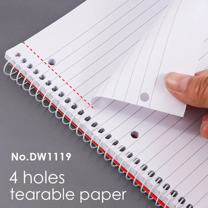 A4 Hard Cover Spiral Notebook 70 Sheets with Perforated Pages