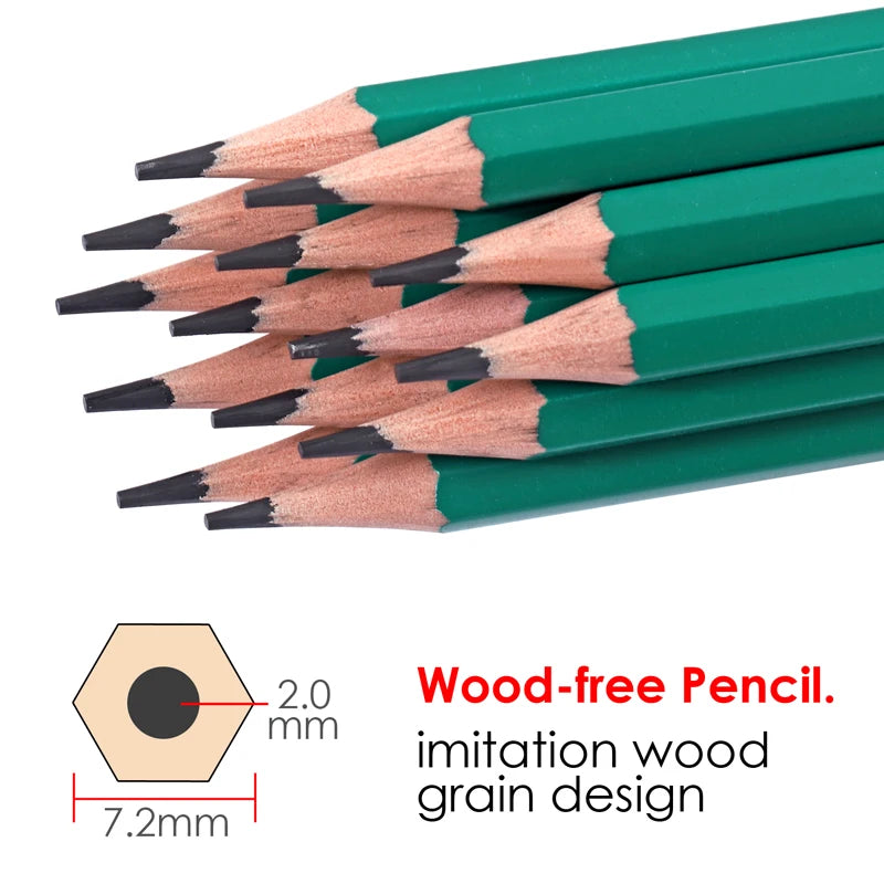 Wood-Free Flexible HB Pencils 7" – Box of 12