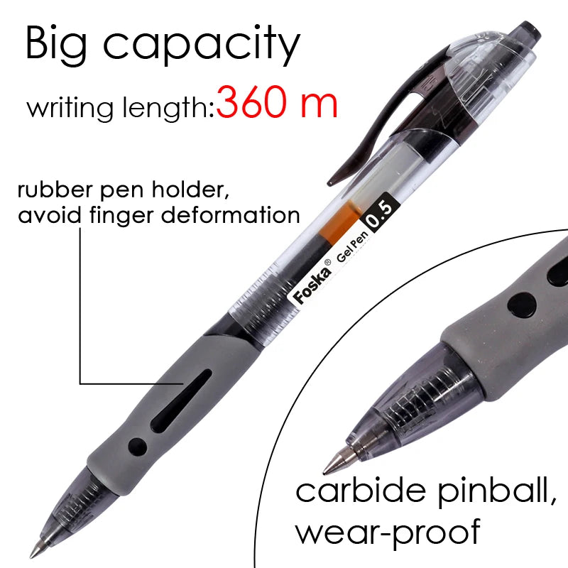Retractable Gel Ink Pen 0.5mm – 450m Writing Length