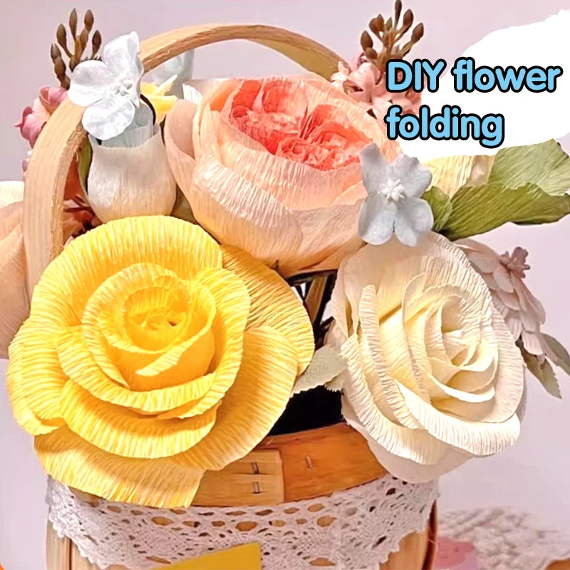 Soft Crepe Craft Paper Rolls 25 x 60cm – 10 Colors