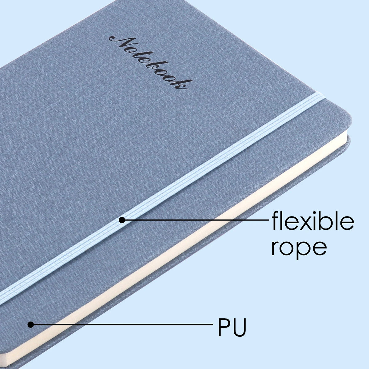 Embossed PU Leather Traveller's Journal with Rope