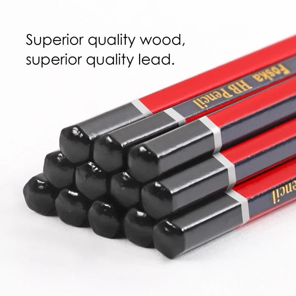 Red & Blue Poplar HB Pencils with Eraser 7" – Box of 12