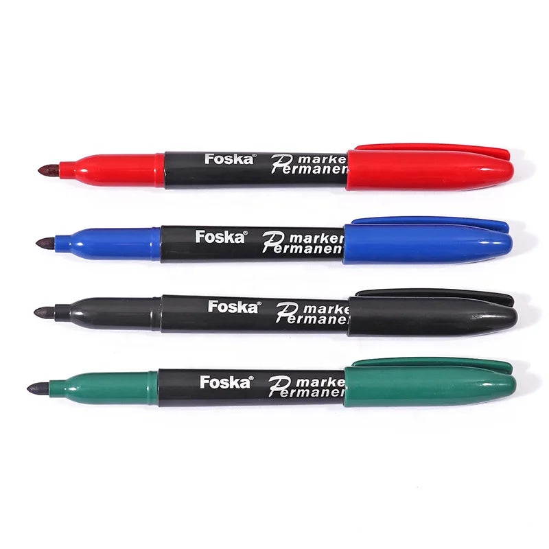 Plastic Permanent Marker Pen Set – 4 Colours