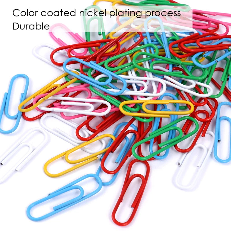 Vinyl Coated Round Paper Clips 28mm – Box of 120