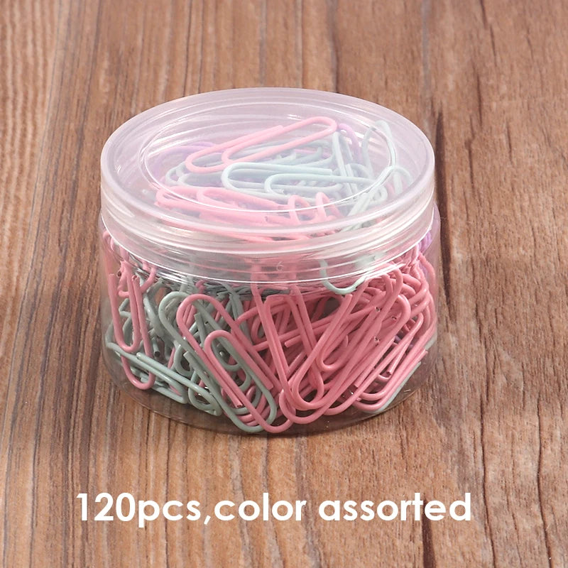 Color Assorted Nickel Paper Clips 28mm – Box of 120