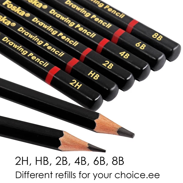 Hexagonal Wooden Drawing Pencils – Box of 12