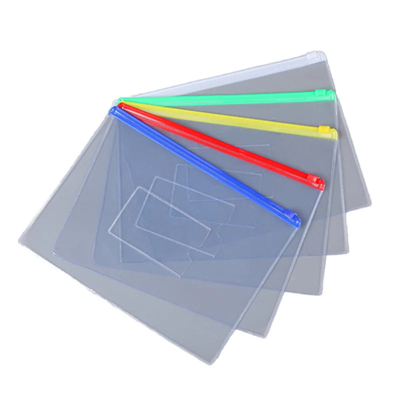 PVC Zipper Pouch Envelope with Label Pocket