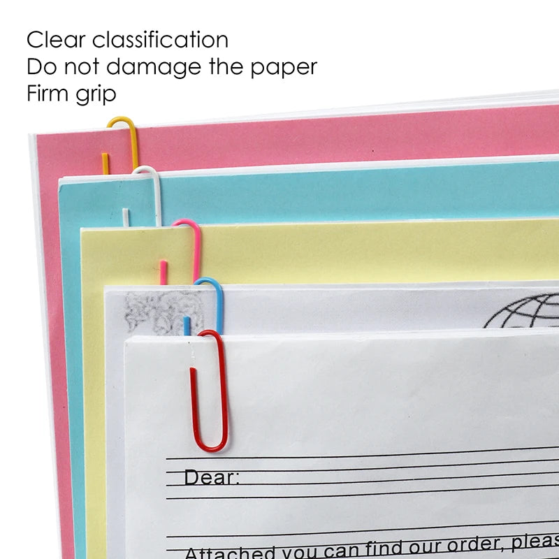 Colorful Office Plastic Paper Clips