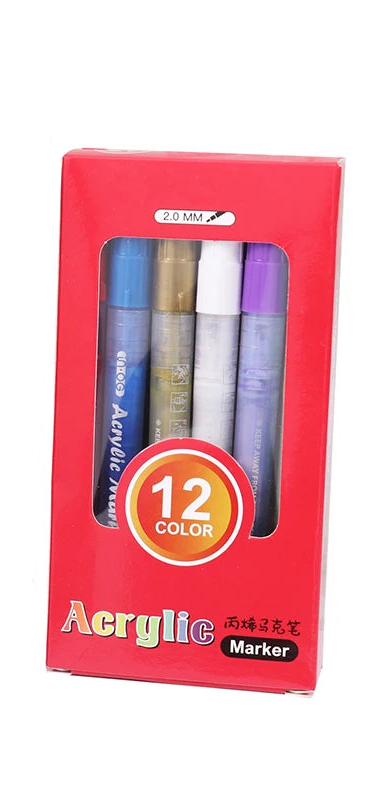 Acrylic Paint Marker Set – 12 Colours