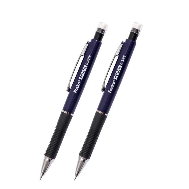 Mechanical Pencil with Eraser and Rubber Grip 0.5mm – Pack of 2