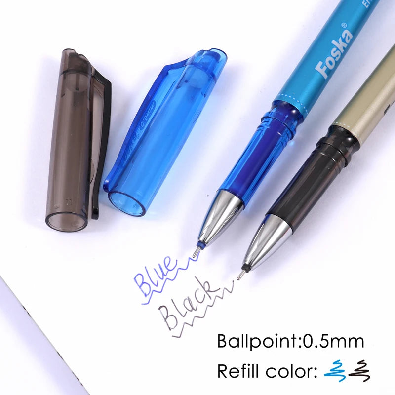 Erasable Gel Pen 0.5mm with Eraser – Blue