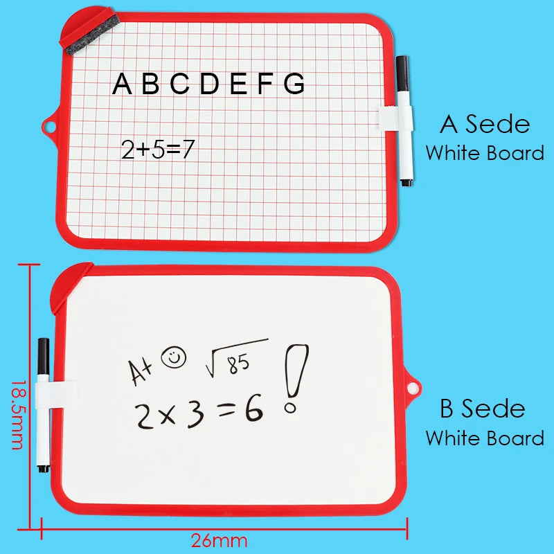 Kids Dry Erase Whiteboard with Pen and Eraser – 26 x 18.5cm