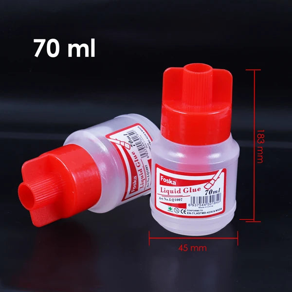 Clear Liquid Paper Glue 70g – Bottle with Brush