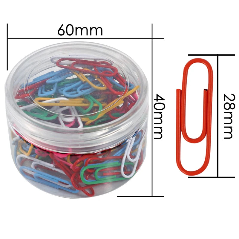 Vinyl Coated Round Paper Clips 28mm – Box of 120