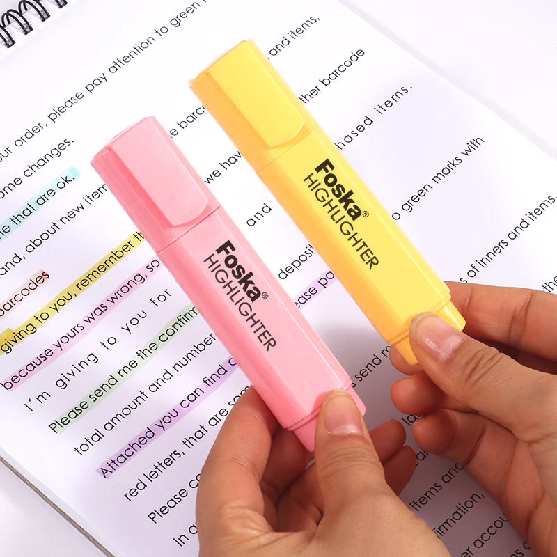 Pastel Highlighter Marker Pen Set – 6 Pack