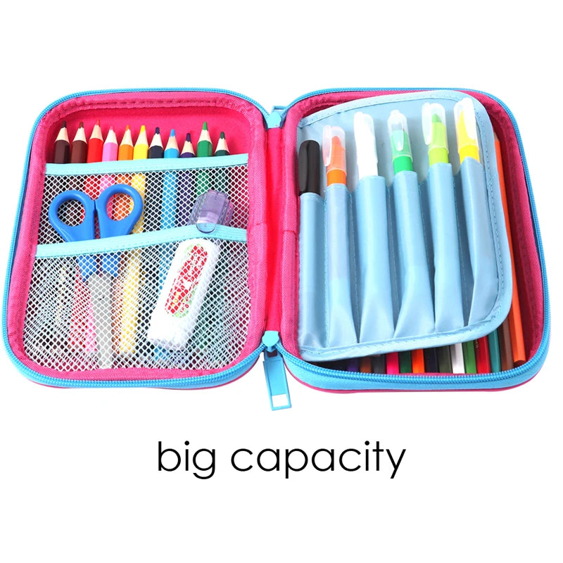 3D EVA Animal Cartoon Pencil Case – Large Capacity