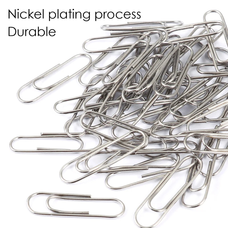 Nickel Office Paper Clips 28mm – Box of 150