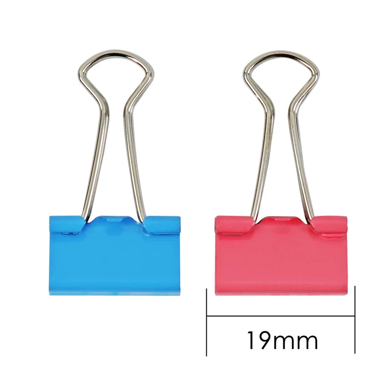 Color Metal Binder Clips 19mm – Pack of 32