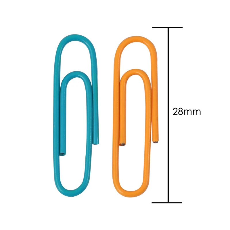 Vinyl Coated Round Paper Clips 28mm – Pack of 300