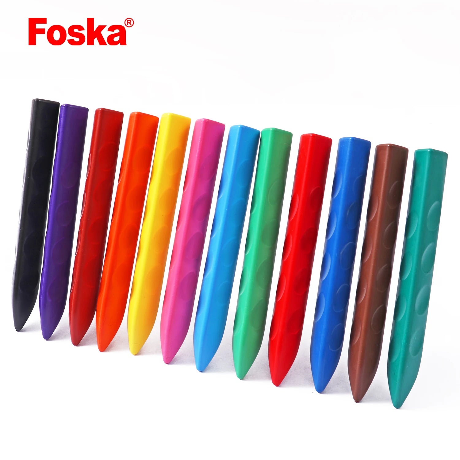Triangular Plastic Crayons – Set of 12