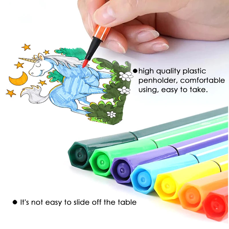 Non-Toxic Watercolor Brush Marker Pens