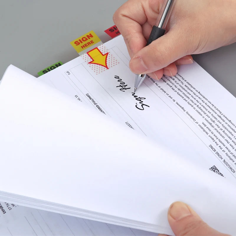 Sign Here Sticky Index Flags 25 x 45 mm – 50 Sheets