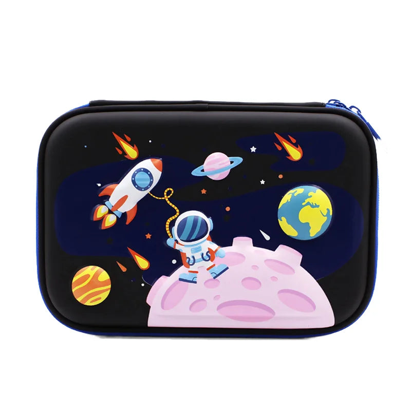 3D EVA Embossed Multi-Compartment Pencil Bag