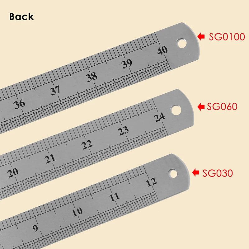 Stainless Steel Straight Ruler – 30 cm, 60 cm or 100 cm
