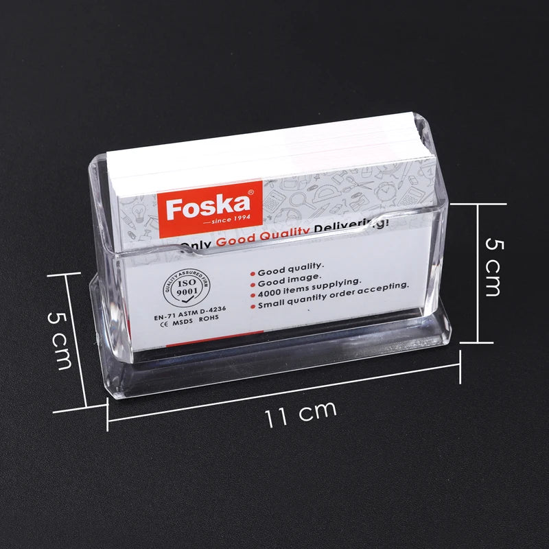 Plastic Name Card Box – Holds 100 Cards