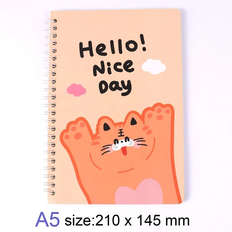 Hardcover Cartoon Spiral Planner A5 – 60 Sheets