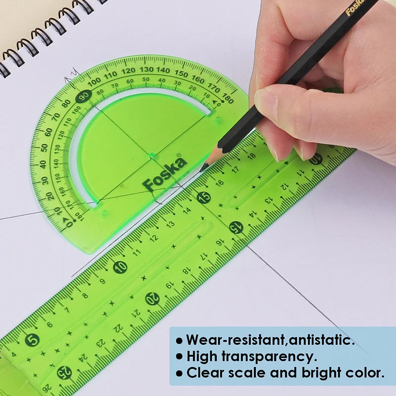 Flexible Geometry Ruler Set – 4 Pieces