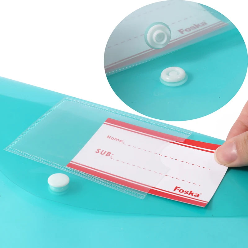 A4 Poly Envelope Folder with Button Closure