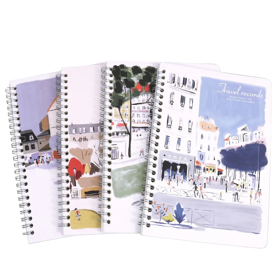 Hard Cover Spiral Coil Journal Notebook 60 Sheets