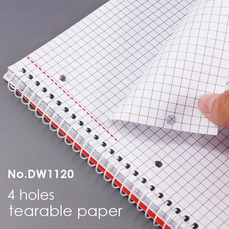 A4 Hard Cover Spiral Notebook 70 Sheets with Perforated Pages