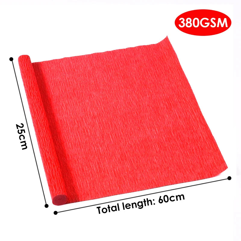 Soft Crepe Craft Paper Rolls 25 x 60cm – 10 Colors