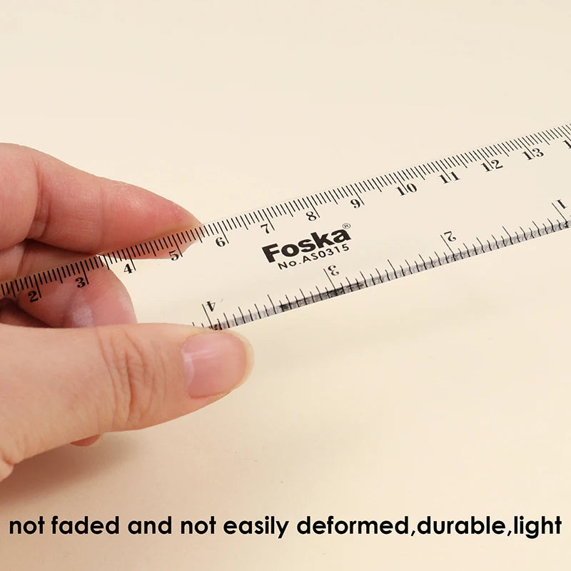 Transparent Plastic Straight Ruler 15cm