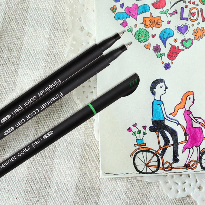 Fine-Tip Fineliner Marker Pens